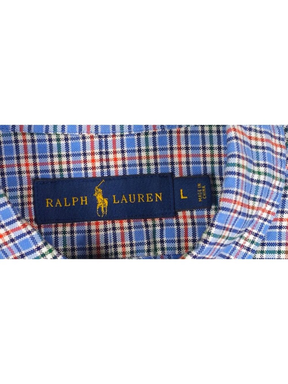 Polo Ralph Lauren Mens Large Plaid Button Down Shirt Cotton Multicolor Pony